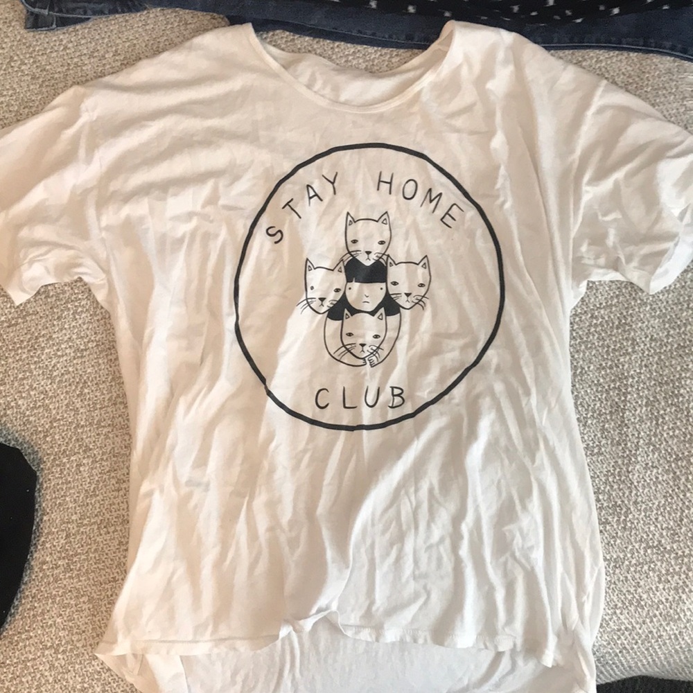 Stay Home Club cat shirt